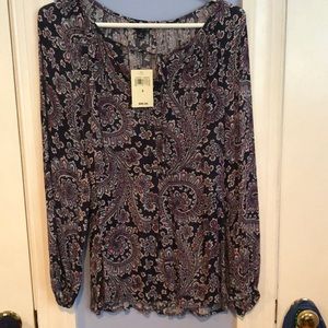 Lucky brand paisley blouse